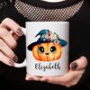 Halloween Personalised Ceramic Mug, Hello Pumpkin, Halloween Camping Mug, Gift For Halloween, Autumnal Magic, Autumn Cup, Fall Coffe Mug UK