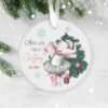 Baby's First Christmas Personalised Ceramic Decoration, 1st Christmas, Custom Baby Name Christmas Ornament, Baby 1st Christmas Ornament