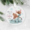 Baby's First Christmas Personalised Ceramic Decoration, 1st Christmas, Custom Baby Name Christmas Ornament, Baby 1st Christmas Ornament