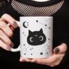 Custom mug personalised Black Cat, Trick or Treat, Mug 11 oz, Halloween Gifts, Personalised Mug, Mug for Gift,