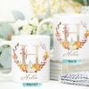 Monogram Coffee Mug, Autumn Home Decor, Personalised Cup, Halloween Gift, Cozy Mug, Gift Idea For Friend, Sister, Aunt, Children, Cocoa Mug - Image 3