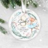 Baby's First Christmas Personalised Ceramic Decoration, 1st Christmas, Custom Baby Name Christmas Ornament, Baby 1st Christmas Ornament