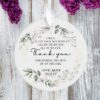 Personalised Mother of the Groom Wedding Gift, Personalised Hanging Ornament, Wedding  Ceramic Ornament Keepsake, Quote Keepsake Gift UK