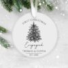 Our First Christmas Engaged, Personalised Ceramic Decoration, Christmas Ornament 2022, Personalized  Christmas Ornament, First Christmas UK