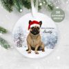 French Bulldog, Personalised  Christmas Ornament, Christmas Tree Ornament, Custom Dog Ornament, Pet Lover, Personalized Bauble UK, Ceramic