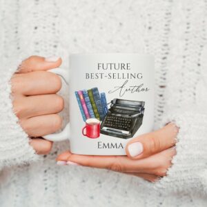 Writer Gift, Custom Mug Personalised, Future Best Selling Author, Author Mug, Book Lover Gift, Future Author Gift, Gift For New Author