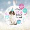 English Springer Spaniel, Personalised  Birthday Ornament, Birthday Keepsake, Custom Dog Ornament, Pet Lover Personalized Bauble UK Birthday