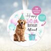 Golden Retriever Gift, Personalised  Birthday Ornament, Birthday Keepsakest, Custom Dog Ornament, Pet Lover Personalized Bauble UK