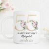 Personalised 100th Birthday Mug, Personalised Age Mug, Best Friend Gift, Gift for Her, Mum Sister Friend Mug, Milestone Age Gift, Floral UK - Image 5