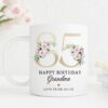 Personalised 100th Birthday Mug, Personalised Age Mug, Best Friend Gift, Gift for Her, Mum Sister Friend Mug, Milestone Age Gift, Floral UK - Image 8