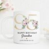 Personalised 100th Birthday Mug, Personalised Age Mug, Best Friend Gift, Gift for Her, Mum Sister Friend Mug, Milestone Age Gift, Floral UK - Image 4