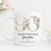 Personalised 50th Birthday Mug, Personalised Age Mug, Best Friend Gift, Gift for Her, Mum Sister Friend Mug, Milestone Age Gift, Floral UK - Image 7