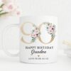 Personalised 70th Birthday Mug, Personalised Age Mug, Best Friend Gift, Gift for Her, Mum Sister Friend Mug, Milestone Age Gift, Floral UK - Image 9
