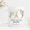 Personalised 80th Birthday Mug, Personalised Age Mug, Best Friend Gift, Gift for Her, Mum Sister Friend Mug, Milestone Age Gift, Floral UK