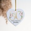 60th Birthday Ornament, Ceramic Heart, Birthday Gift Ideas, Gift For Her 18th 21st 30th 40th 50th 60th 70th , Personalised Keepsake, UK - Image 9