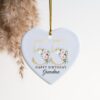 60th Birthday Ornament, Ceramic Heart, Birthday Gift Ideas, Gift For Her 18th 21st 30th 40th 50th 60th 70th , Personalised Keepsake, UK - Image 5