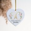 60th Birthday Ornament, Ceramic Heart, Birthday Gift Ideas, Gift For Her 18th 21st 30th 40th 50th 60th 70th , Personalised Keepsake, UK