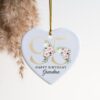 95th Birthday Ornament, Ceramic Heart, Birthday Gift Ideas, Gift For Her 18th 21st 30th 40th 50th 60th 70th , Personalised Keepsake, UK