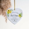 Personalised Engagement Gift, Engagement Gift for Couple,  Floral Ceramic Heart, Congratulations Gift, Engagement Announcement, She Said Yes