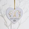 60th Birthday Ornament, Ceramic Heart, Birthday Gift Ideas, Gift For Her 18th 21st 30th 40th 50th 60th 70th , Personalised Keepsake, UK - Image 4