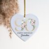 95th Birthday Ornament, Ceramic Heart, Birthday Gift Ideas, Gift For Her 18th 21st 30th 40th 50th 60th 70th , Personalised Keepsake, UK - Image 4