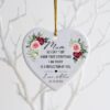 Personalised Mother of Groom Bride, As I Say I Do Quote, Wedding Keepsake, Thank You From Bride Groom, Floral Ceramic Heart, Floral Design - Image 2