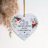 Personalised Mother of Groom Bride, As I Say I Do Quote, Wedding Keepsake, Thank You From Bride Groom, Floral Ceramic Heart, Floral Design