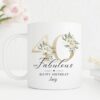 Personalised 50th Birthday Mug, Personalised Age Mug, Best Friend Gift, Gift for Her, Mum Sister Friend Mug, Milestone Age Gift, Floral UK - Image 3