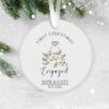Our First Christmas Engaged, Personalised Ceramic Decoration, Christmas Ornament 2022, Personalized  Christmas Ornament, First Christmas UK