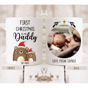 First Christmas Gift For Daddy 2022, Baby Christmas Gift For Daddy, Personalised Daddy Photo Mug, New Dad 1st Christmas Gift, Photo Printed