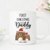 Daddy First Christmas Mug, Cup Daddy 1st Christmas Present 2022, New Dad Gift, Name Mug, Baby's First Christmas, Gifts From Daughter, Son - Image 2