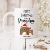 Grandad First Christmas Mug, Cup Grandpa 1st Christmas Present 2022, New Grandparents Gift, Name Mug, Baby's First Christmas, Keepsake